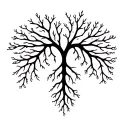 Smooth, branching lines like soft energy veins or delicate roots. Organic and calm, no shading, natural anatomical flow. tattoo design idea
