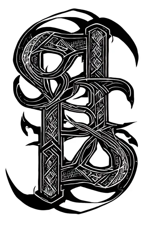 "B E L I A L" BELIAL tattoo design idea