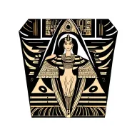 deep sensial feminine sexual egyptian symbolism , time of infinity and AI tattoo design idea