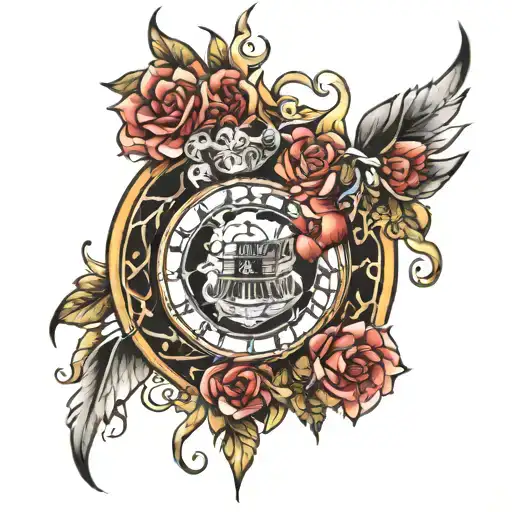 perspective tattoo design idea