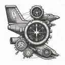 attitude indicator dc 8 tattoo design idea