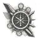 attitude indicator dc 8 tattoo design idea