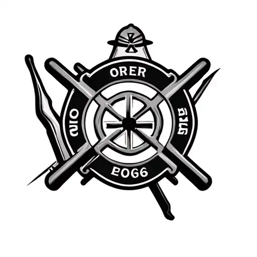 order 66 firefighter emblem tattoo design idea