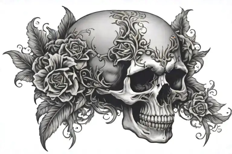 Skull Mysterious tattoo design idea