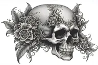 Skull Mysterious tattoo design idea