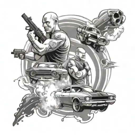 Fast And Furious tattoo design idea