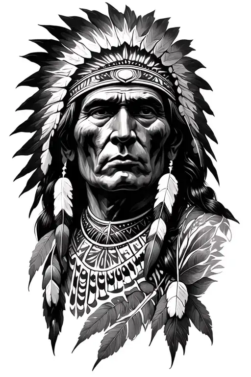 Lord's Prayer in Native American tattoo design idea