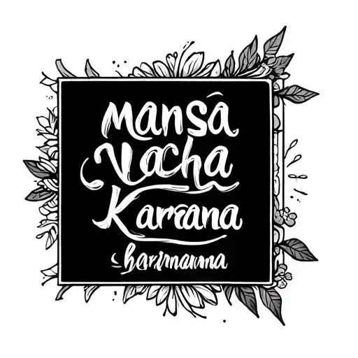 small tattoo desgin words mansa vacha karmana tattoo tattoo design idea