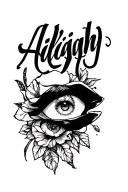 Aaliyah name tattoo tattoo design idea