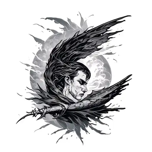 stronger then the storm  tattoo design idea