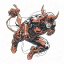 daredevil marvel character tattoo design idea