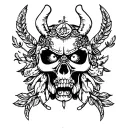 SAMURI AND TEMBLE tattoo design idea