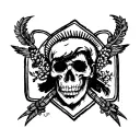 SAMURI AND TEMBLE tattoo design idea