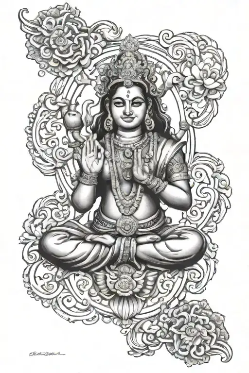 love Hindu tamil tattoo design idea