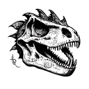 skull dinosaur skull tattoo design idea