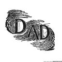 "Dad" fingerprints tattoo design idea