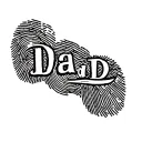 "Dad" fingerprints tattoo design idea