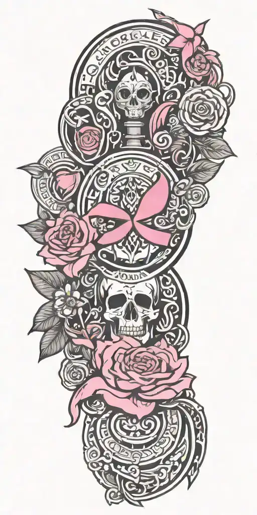 breast cancer awareness nirvana doctor hard life tattoo design idea