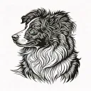 border collie tattoo design idea