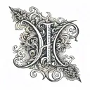 initials DS tattoo design idea