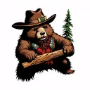 lumberjack beaver tattoo design idea
