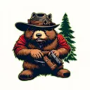 lumberjack beaver tattoo design idea