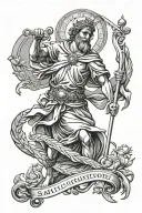 Saint Christopher tattoo design idea