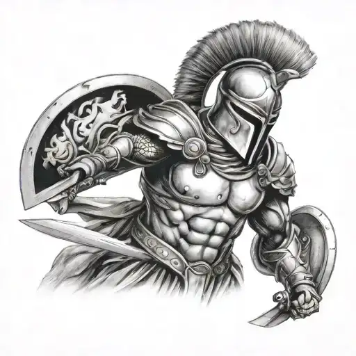 Spartan warrior tattoo design tattoo design idea
