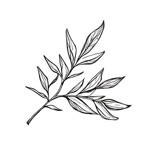 olive branch and pitons mountains in Saint Lucia tattoo design idea