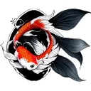 japanese style half sleeve koi fish that symbolizes strength and durability. over coming the odds tattoo design idea