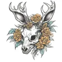 jackalope skull tattoo design idea