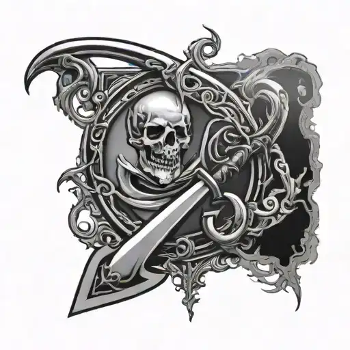reapers scythe tattoo design idea