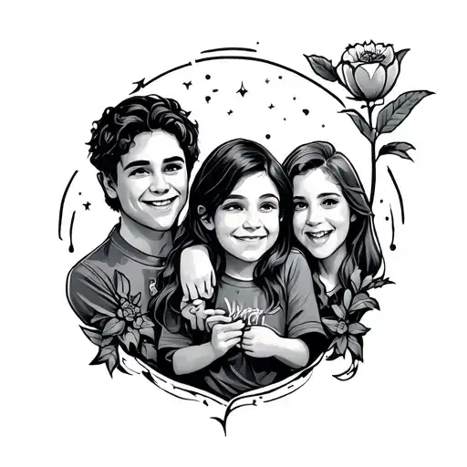 companies of friends from childhood tattoo design idea