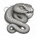 Snake Collar Bone tattoo design idea