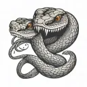 Snake Collar Bone tattoo design idea