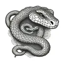 Snake Collar Bone tattoo design idea