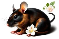 Mouse Fineline Gladiolen tattoo design idea