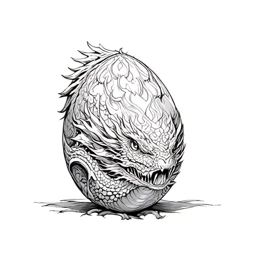 dragon egg tattoo design idea