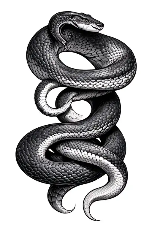 snake winding around arm sleeve tattoo design idea