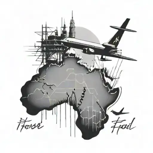 "travel is fatal to prejudice "airplanr ekg line tattoo design idea