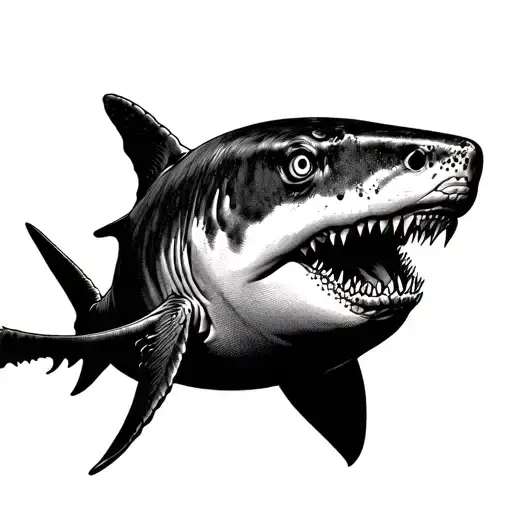 greenland shark tattoo design idea