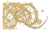 sagittarius constellation Intertwined with shooting stars  tattoo design idea