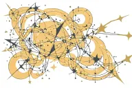 sagittarius constellation Intertwined with shooting stars  tattoo design idea