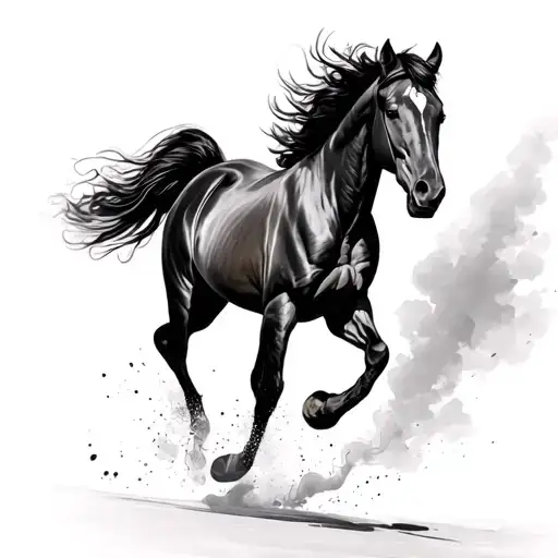 Running Horses tattoo design idea