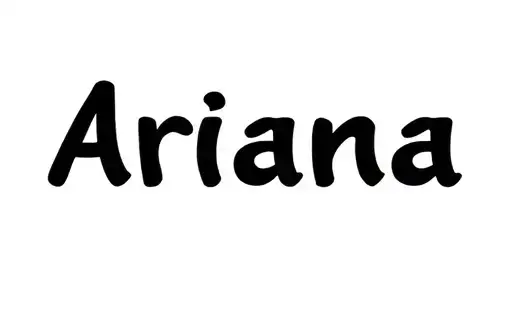 "Ariana " tattoo design idea