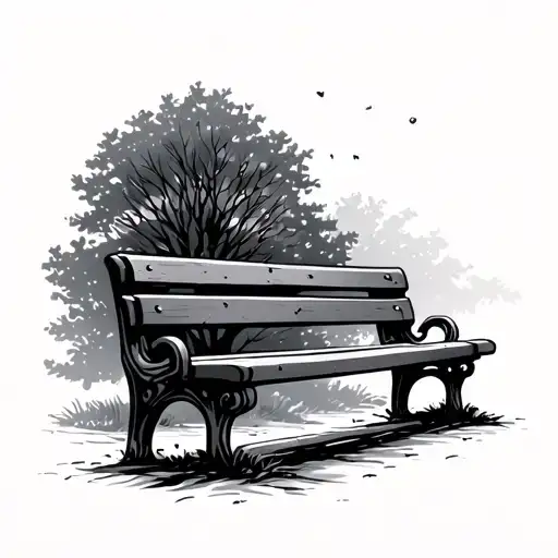 Park Bench tattoo design idea