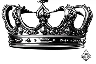 3 point crown tattoo design idea
