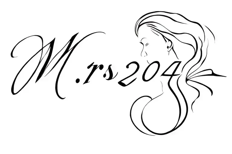 Cover up for "mrs 2004" tattoo design idea