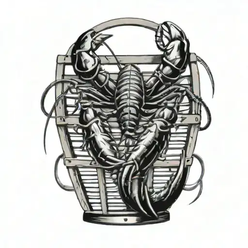 lobster trap tattoo design idea
