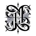 Two Word Ambigram Generator tattoo design idea